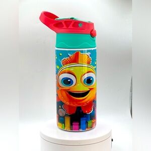 🆕Custom Made Fish kids tumbler water bottle/ 12oz Double Insulated